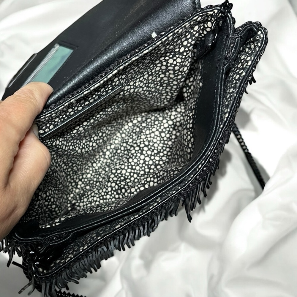 Loeffler Randall Black Fringe Shoulder Bag - Picture 10 of 14